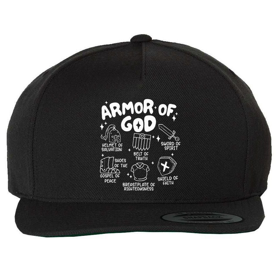 Armor Of God put on the armor of God Christian bible verses Wool Snapback Cap