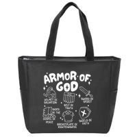 Armor Of God put on the armor of God Christian bible verses Zip Tote Bag