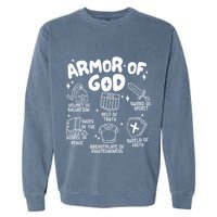 Armor Of God put on the armor of God Christian bible verses Garment-Dyed Sweatshirt