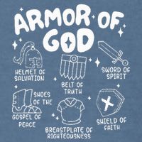 Armor Of God put on the armor of God Christian bible verses Garment-Dyed Sweatshirt
