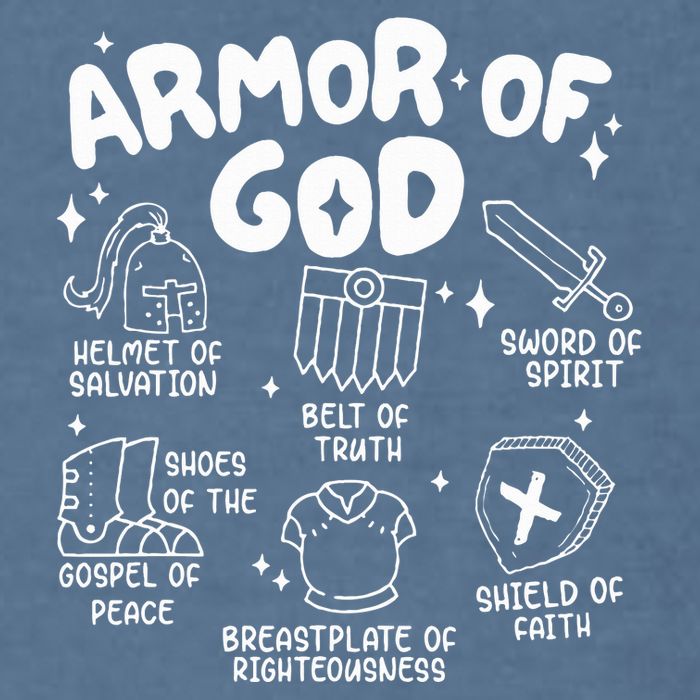 Armor Of God put on the armor of God Christian bible verses Garment-Dyed Sweatshirt