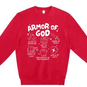 Armor Of God put on the armor of God Christian bible verses Premium Crewneck Sweatshirt