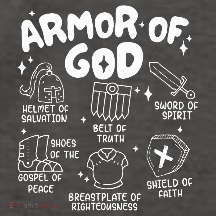 Armor Of God put on the armor of God Christian bible verses Vector Backpack
