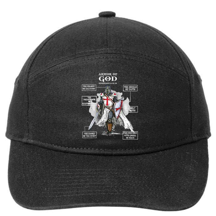 Armor Of God Bible Verse Cool Ephesians 611 Christian Bible 7-Panel Snapback Hat