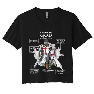 Armor Of God Bible Verse Cool Ephesians 611 Christian Bible Women's Crop Top Tee