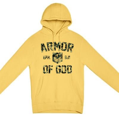 Armor Of God Military Camo Camouflage Premium Pullover Hoodie