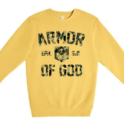 Armor Of God Military Camo Camouflage Premium Crewneck Sweatshirt