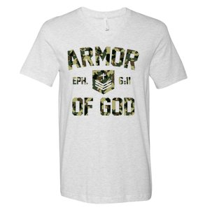 Armor Of God Military Camo Camouflage V-Neck T-Shirt