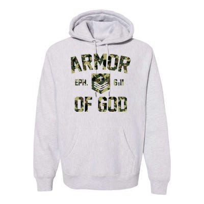 Armor Of God Military Camo Camouflage Premium Hoodie