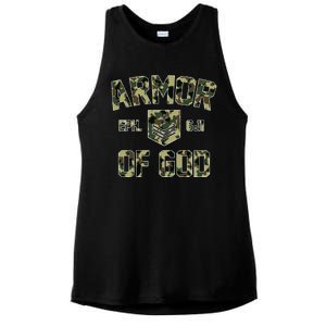 Armor Of God Military Camo Camouflage Ladies PosiCharge Tri-Blend Wicking Tank