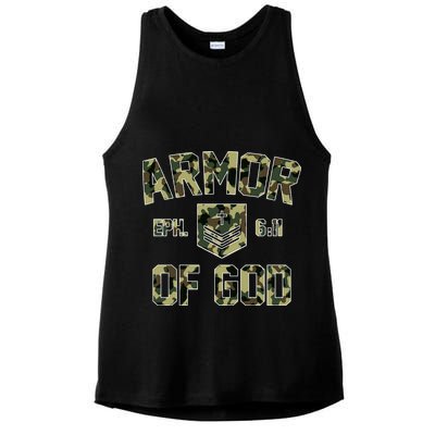 Armor Of God Military Camo Camouflage Ladies PosiCharge Tri-Blend Wicking Tank