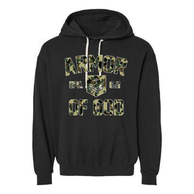 Armor Of God Military Camo Camouflage Garment-Dyed Fleece Hoodie