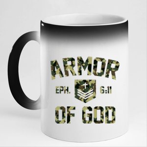 Armor Of God Military Camo Camouflage 11oz Black Color Changing Mug