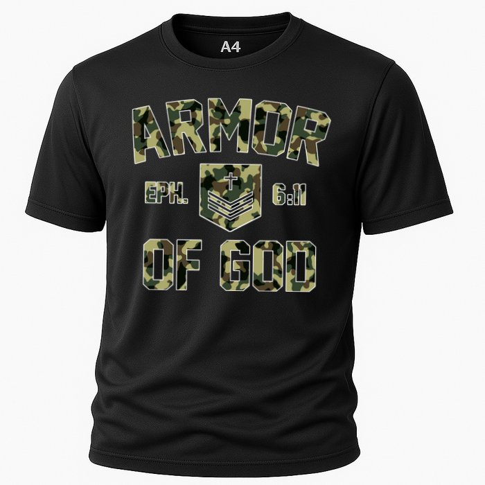 Armor Of God Military Camo Camouflage Cooling Performance Crew T-Shirt