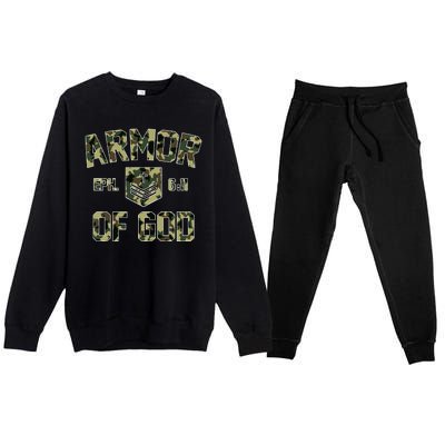 Armor Of God Military Camo Camouflage Premium Crewneck Sweatsuit Set