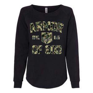 Armor Of God Military Camo Camouflage Womens California Wash Sweatshirt