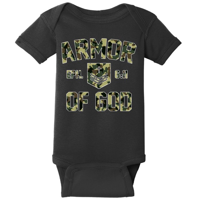 Armor Of God Military Camo Camouflage Baby Bodysuit