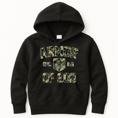 Armor Of God Military Camo Camouflage Kids Hoodie