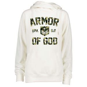 Armor Of God Military Camo Camouflage Womens Funnel Neck Pullover Hood