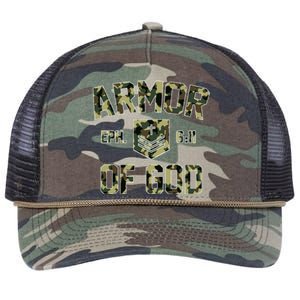 Armor Of God Military Camo Camouflage Retro Rope Trucker Hat Cap