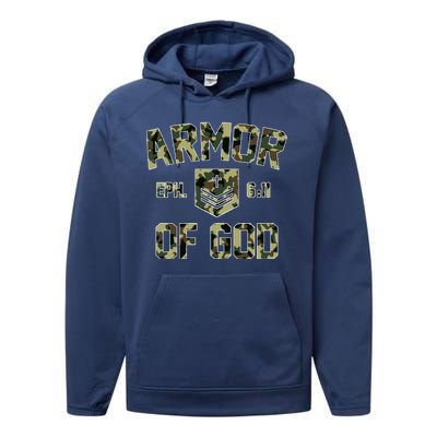 Armor Of God Military Camo Camouflage Performance Fleece Hoodie