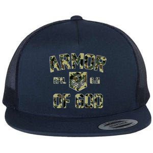 Armor Of God Military Camo Camouflage Flat Bill Trucker Hat