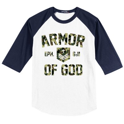 Armor Of God Military Camo Camouflage Baseball Sleeve Shirt