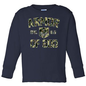 Armor Of God Military Camo Camouflage Toddler Long Sleeve Shirt