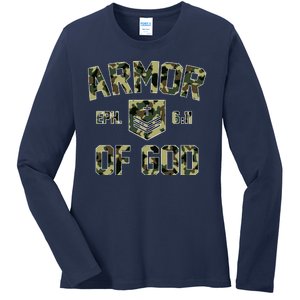 Armor Of God Military Camo Camouflage Ladies Long Sleeve Shirt