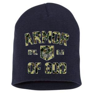 Armor Of God Military Camo Camouflage Short Acrylic Beanie