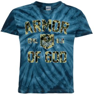 Armor Of God Military Camo Camouflage Kids Tie-Dye T-Shirt