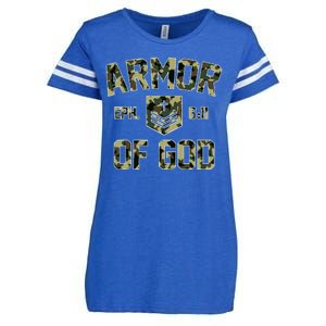 Armor Of God Military Camo Camouflage Enza Ladies Jersey Football T-Shirt