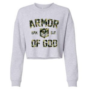 Armor Of God Military Camo Camouflage Cropped Pullover Crew