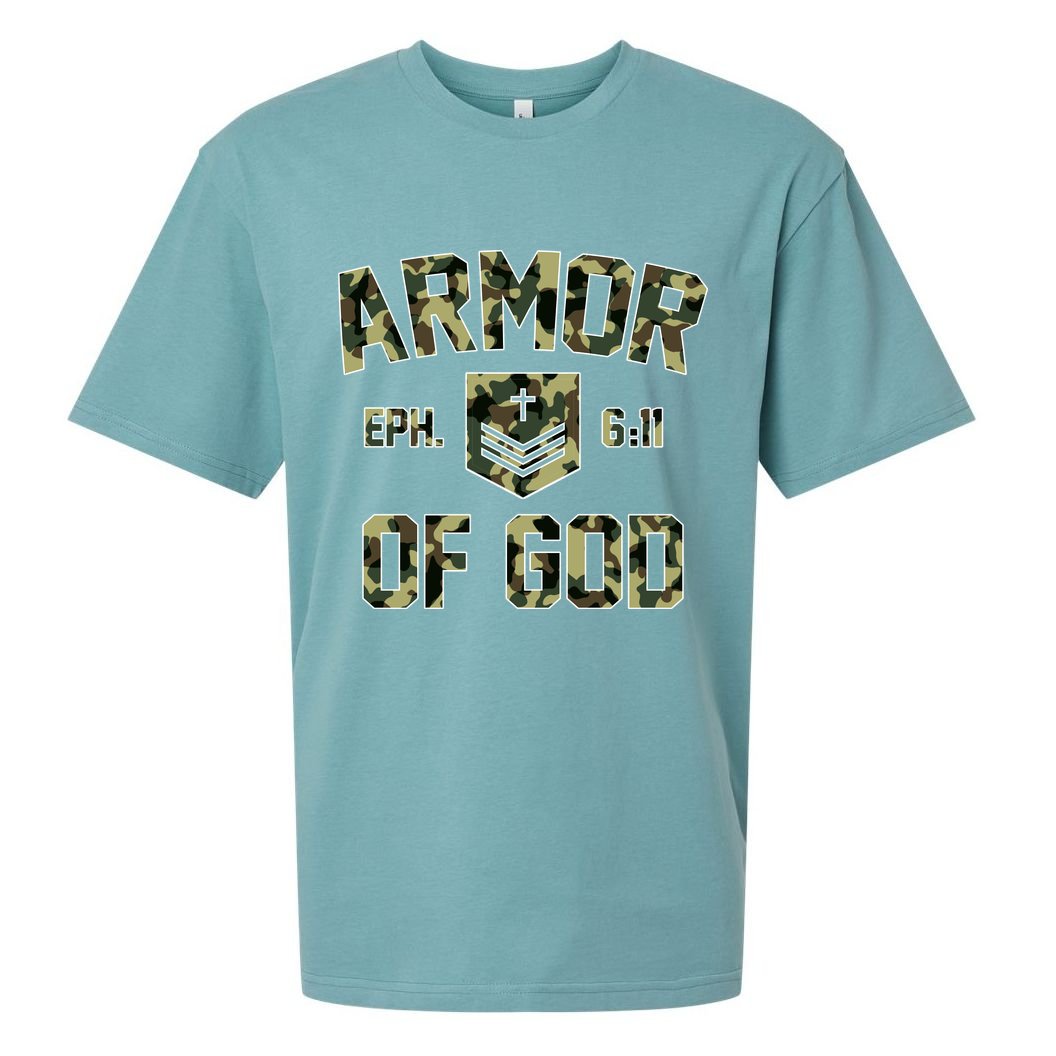 Armor Of God Military Camo Camouflage Sueded Cloud Jersey T-Shirt