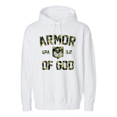 Armor Of God Military Camo Camouflage Garment-Dyed Fleece Hoodie