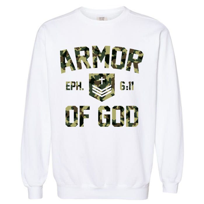 Armor Of God Military Camo Camouflage Garment-Dyed Sweatshirt