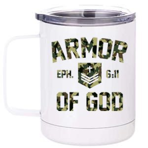 Armor Of God Military Camo Camouflage 12 oz Stainless Steel Tumbler Cup