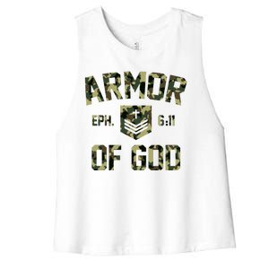 Armor Of God Military Camo Camouflage Women's Racerback Cropped Tank