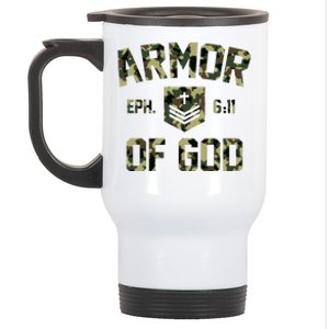 Armor Of God Military Camo Camouflage Stainless Steel Travel Mug