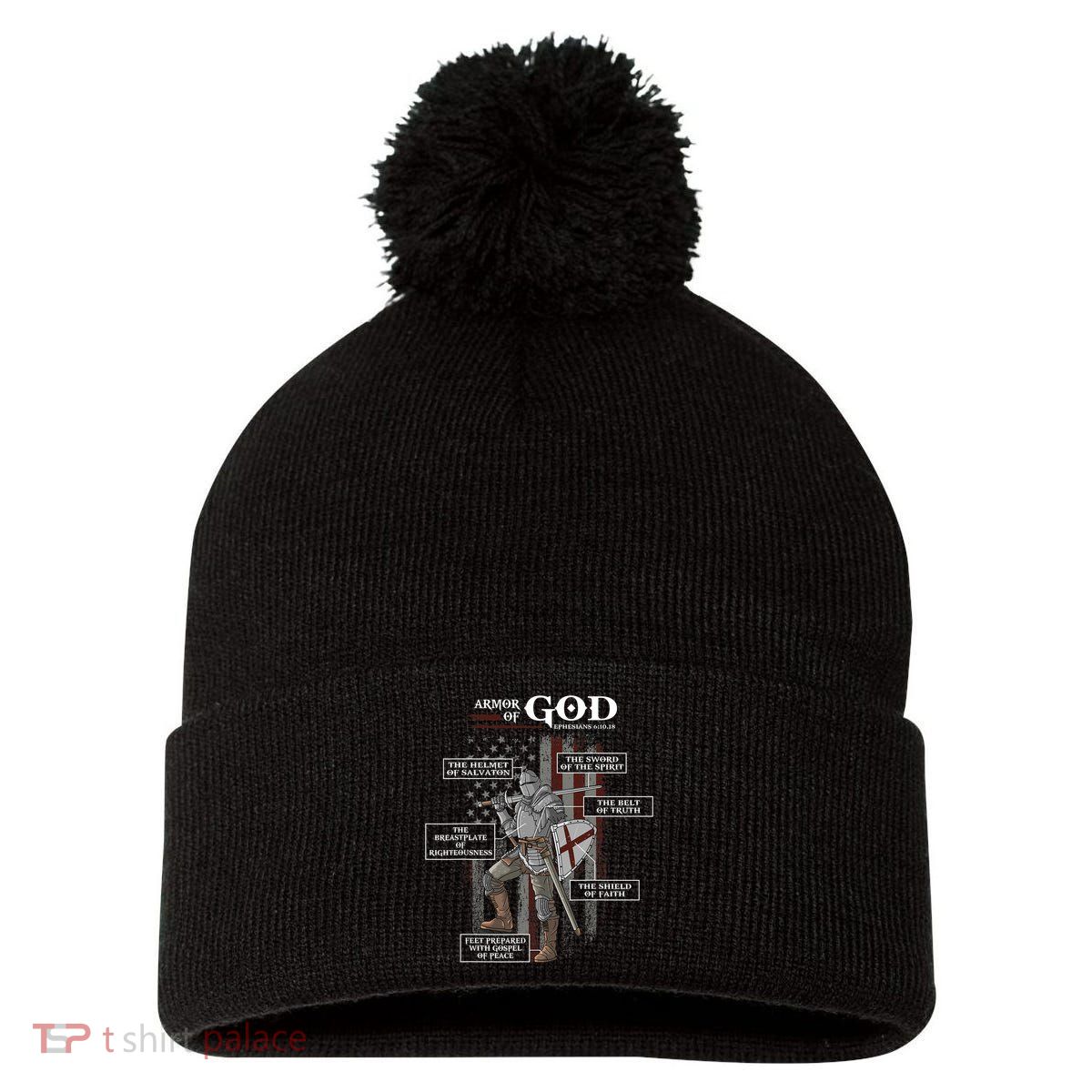 Armor Of God Ephesians 6 10 18 Bible Verse Pom Pom 12in Knit Beanie