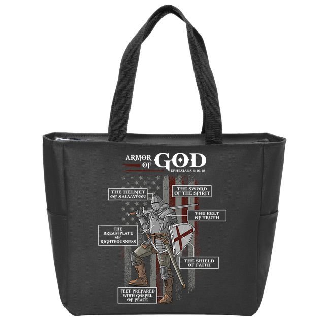 Armor Of God Ephesians 6 10 18 Bible Verse Zip Tote Bag