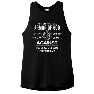 Armor Of God Gift Christian Bible Verse Gift Ladies PosiCharge Tri-Blend Wicking Tank