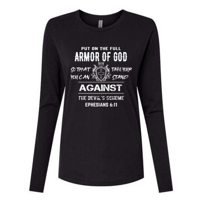 Armor Of God Gift Christian Bible Verse Gift Womens Cotton Relaxed Long Sleeve T-Shirt