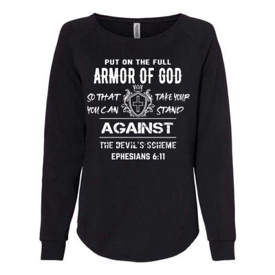 Armor Of God Gift Christian Bible Verse Gift Womens California Wash Sweatshirt