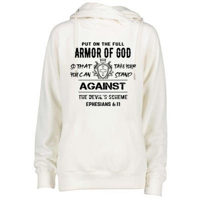 Armor Of God Gift Christian Bible Verse Gift Womens Funnel Neck Pullover Hood