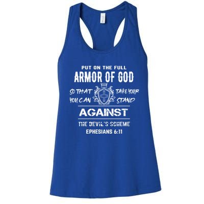 Armor Of God Gift Christian Bible Verse Gift Women's Racerback Tank