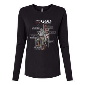 Armor Of God Ephesians 6 10 18 Bible Verse Womens Cotton Relaxed Long Sleeve T-Shirt