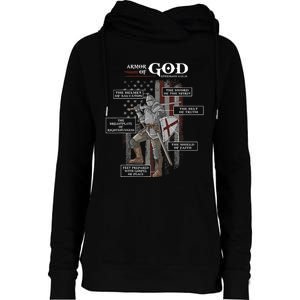 Armor Of God Ephesians 6 10 18 Bible Verse Womens Funnel Neck Pullover Hood