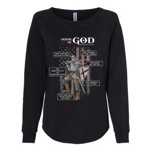 Armor Of God Ephesians 6 10 18 Bible Verse Womens California Wash Sweatshirt