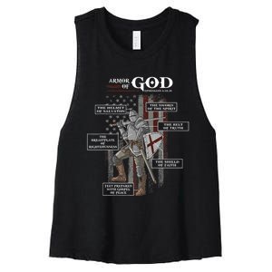 Armor Of God Ephesians 6 10 18 Bible Verse Women's Racerback Cropped Tank